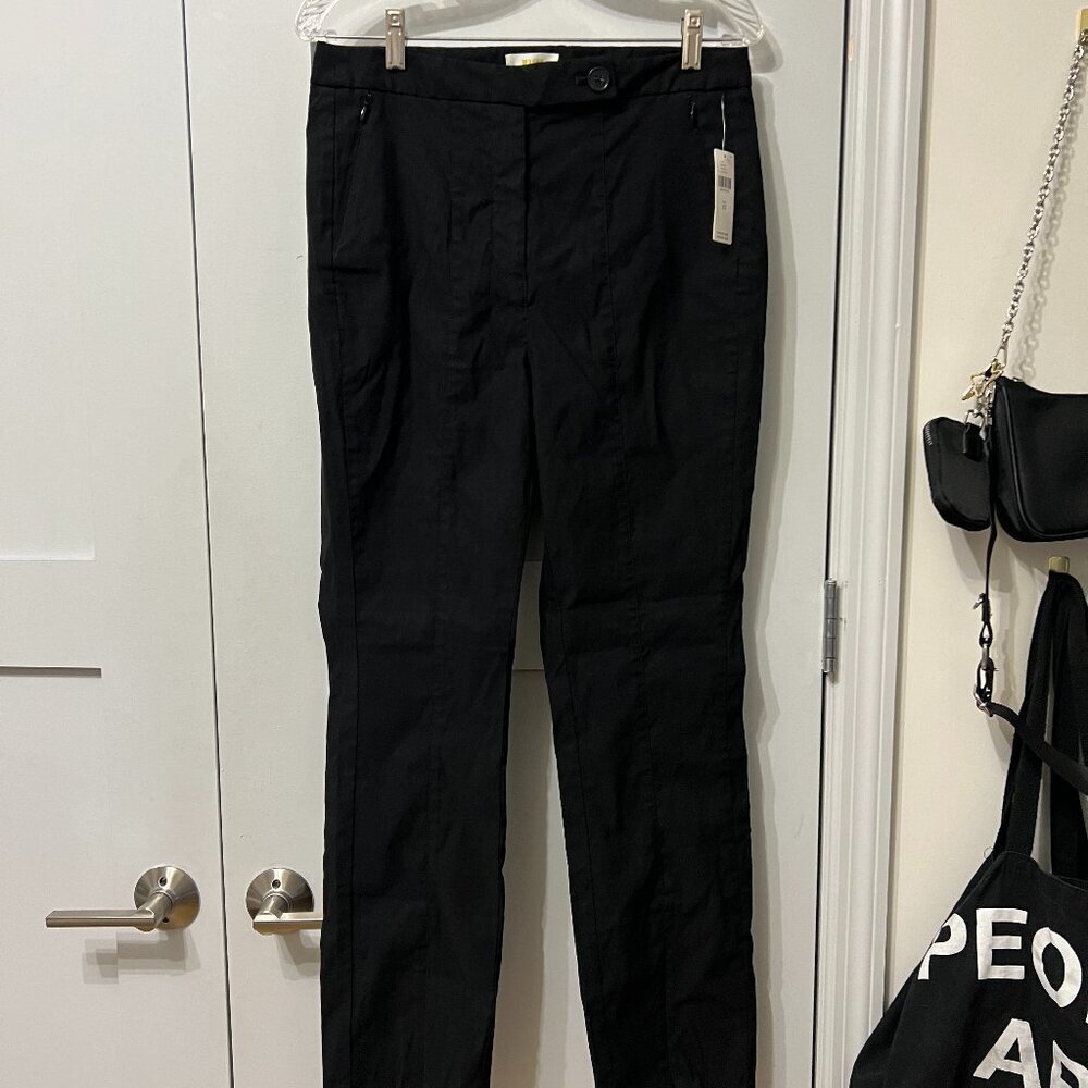 Anthropologie Maeve‎ Black Center Seam Ankle Pants Women’s 12 NWT